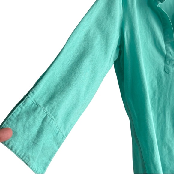 VINEYARD VINES Linen Blend Tunic/Swim Cover-up in Teal Size Med — SUMMER STAPLE! - Picture 4 of 7